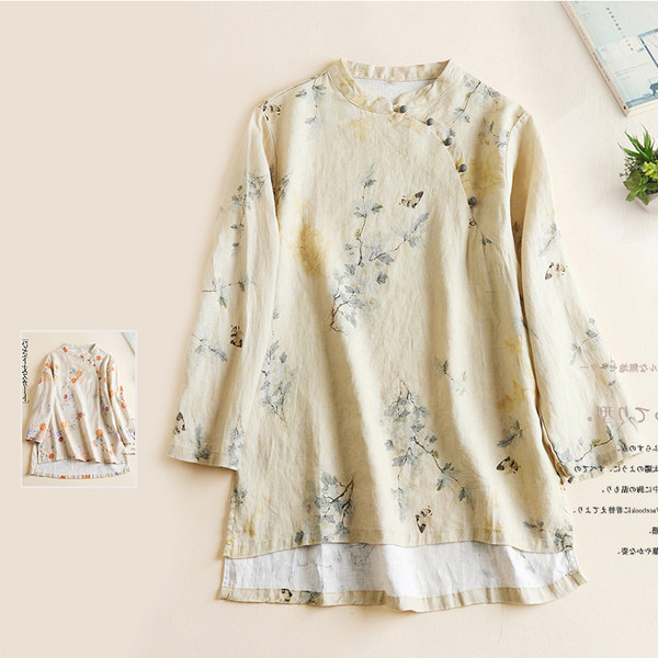 เสื้อลินิน เสื้อผ้าฝ้ายลินิน เสื้อเชิ้ตผ้าลินิน