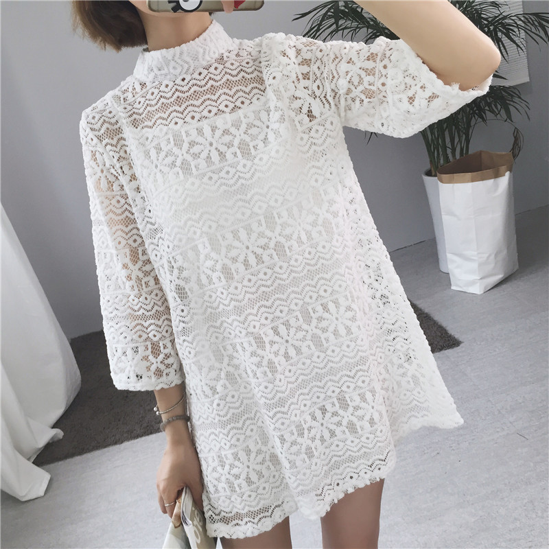 มินิเดรส หรือเสื้อตัวยาว งานถักดูดีมาก งานโอเคเลยจ้า แถมเสื้อสายเดี่ยวด้านใน ขาว