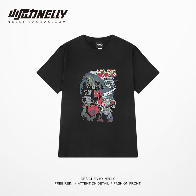 เสื้อยืดคอกลม ผู้ชาย เสื้อยืดผู้ชายเกาหลี เสื้อยืดเกาหลี แบรนด์ NELLY