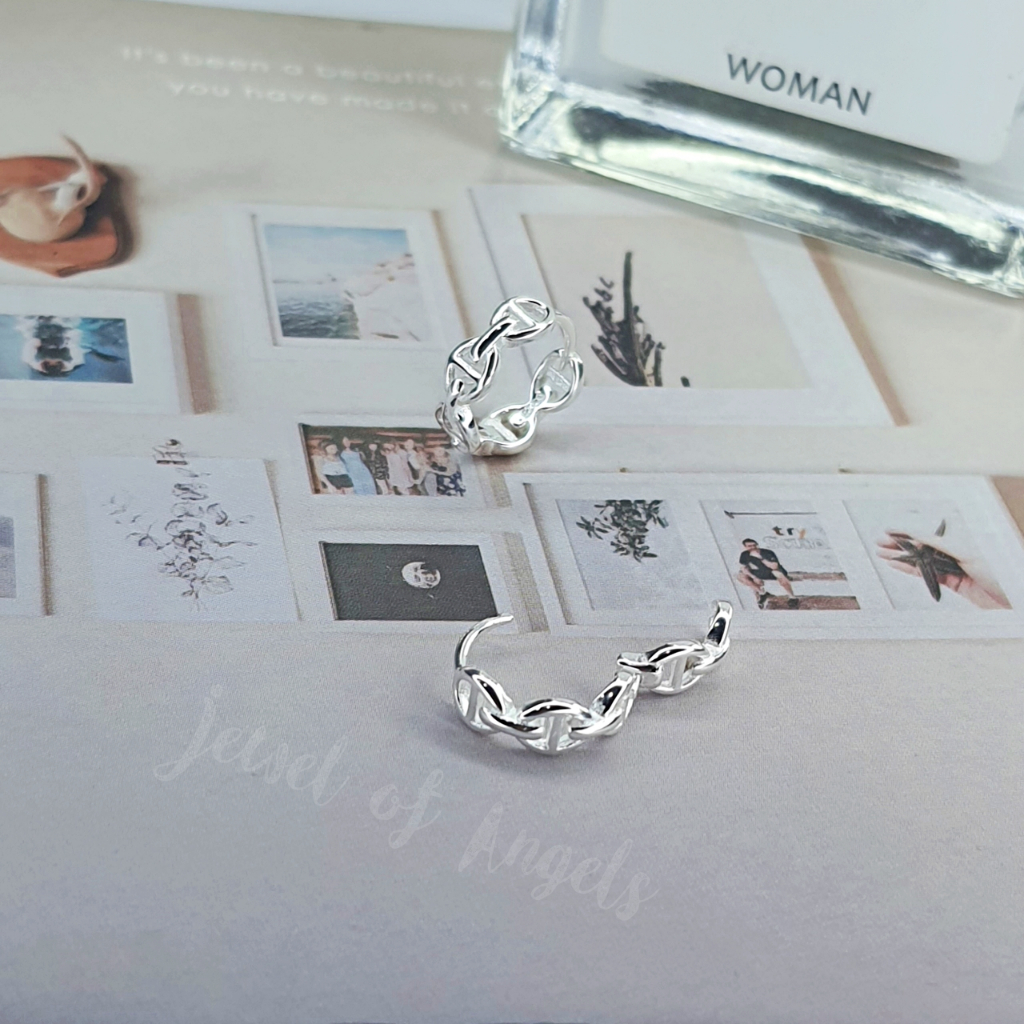 ต่างหูเงินแท้ S925 รุ่น Together ต่างหูห่วงวงรี 11.2mm เงินแท้ทั้งชิ้น Silver925 ต่างหูผู้ชาย ต่างหูผู้หญิง
