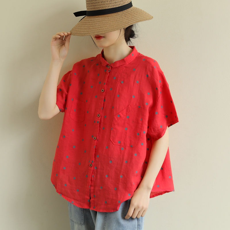 เสื้อลินิน เสื้อผ้าฝ้ายลินิน เสื้อเชิ้ตผ้าลินิน BY Zimo