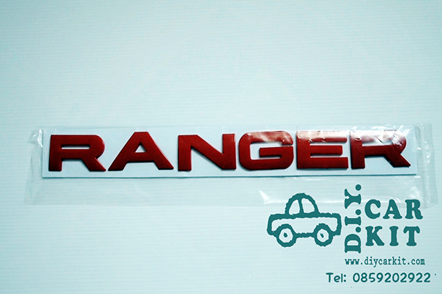 โลโก้ RANGER สีแดง ติดฝากระโปรงรถ