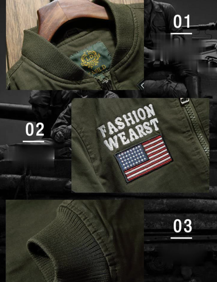 เสื้อแจ็คเก็ต แบบซิปหน้า ใส่เที่ยว Jacket ลำลองผู้ชาย สไตล์อเมริกัน ใส่เท่ ใส่สวย 651200