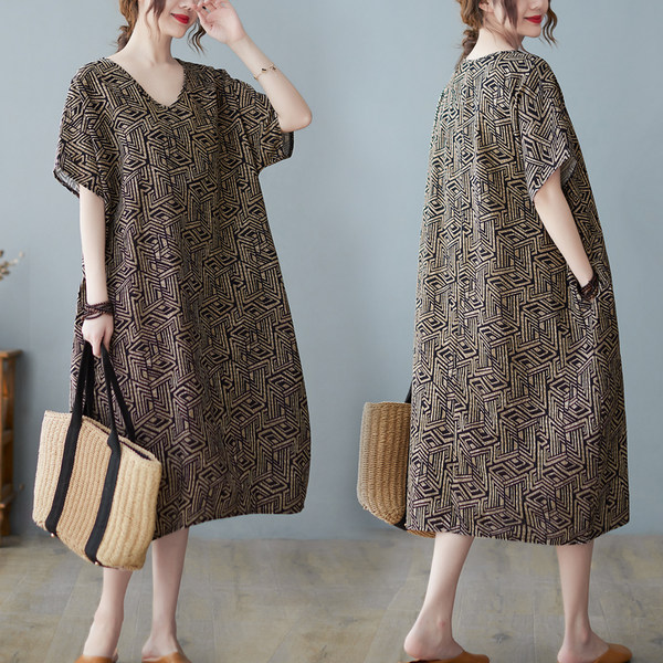 เสื้อลินินคนอ้วน เสื้อทีเชิ้ตคนอ้วนผู้หญิง เสื้อทีเชิ้ตตัวใหญ่ By Literary Plus size