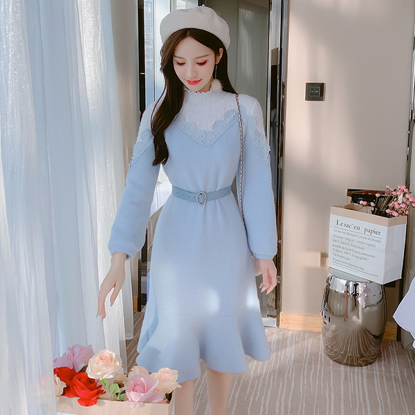 เดรสลูกไม้ชีฟอง เดรสวัยรุ่น By Meiyi women's clothing