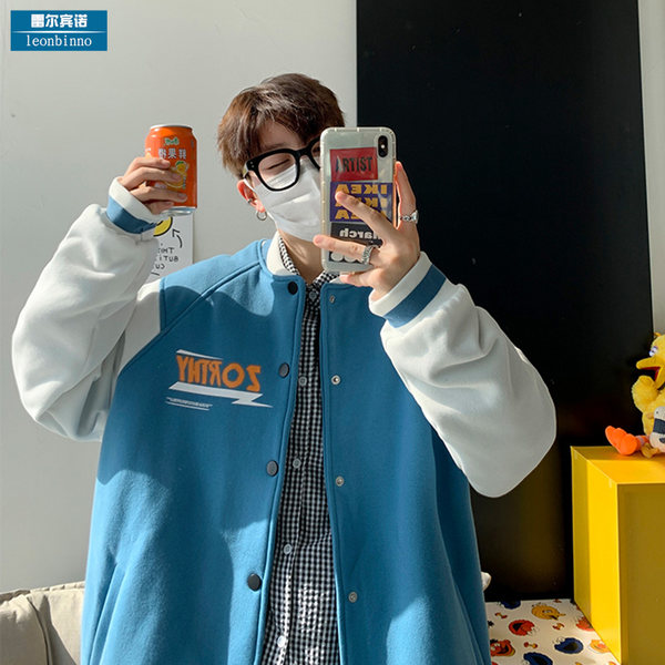เสื้อแจ็คเก็ตเบสบอล เสื้อคลุม เสื้อแขนยาวสไตล์เกาหลี