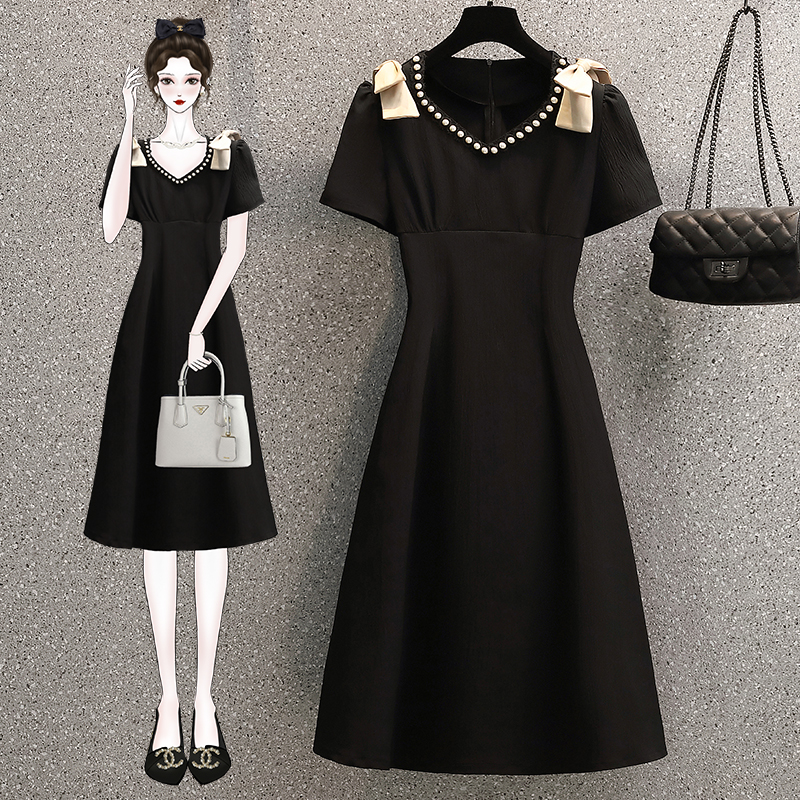 เดรสแขนสั้น มีไซส์ L-5XLอก 38-48 นิ้ว ใส่ได้ทั้งสาวหุ่นดีน่ารักจนถึงสาวอวบพลัสไซส์