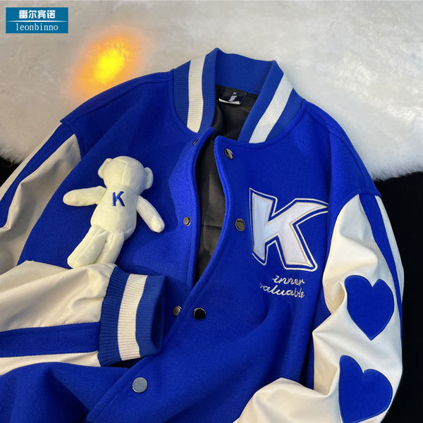 เสื้อแจ็คเก็ตเบสบอล เสื้อคลุม เสื้อแขนยาวสไตล์เกาหลี