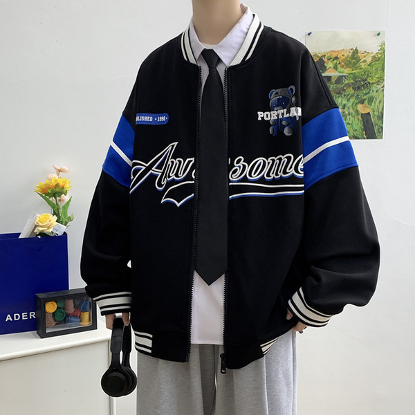 เสื้อแจ็คเก็ตเบสบอล เสื้อคลุม เสื้อแขนยาวสไตล์เกาหลี