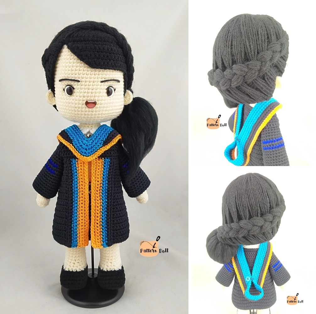 ตุ๊กตาถักชุดรับปริญญาม.รามคำแหง