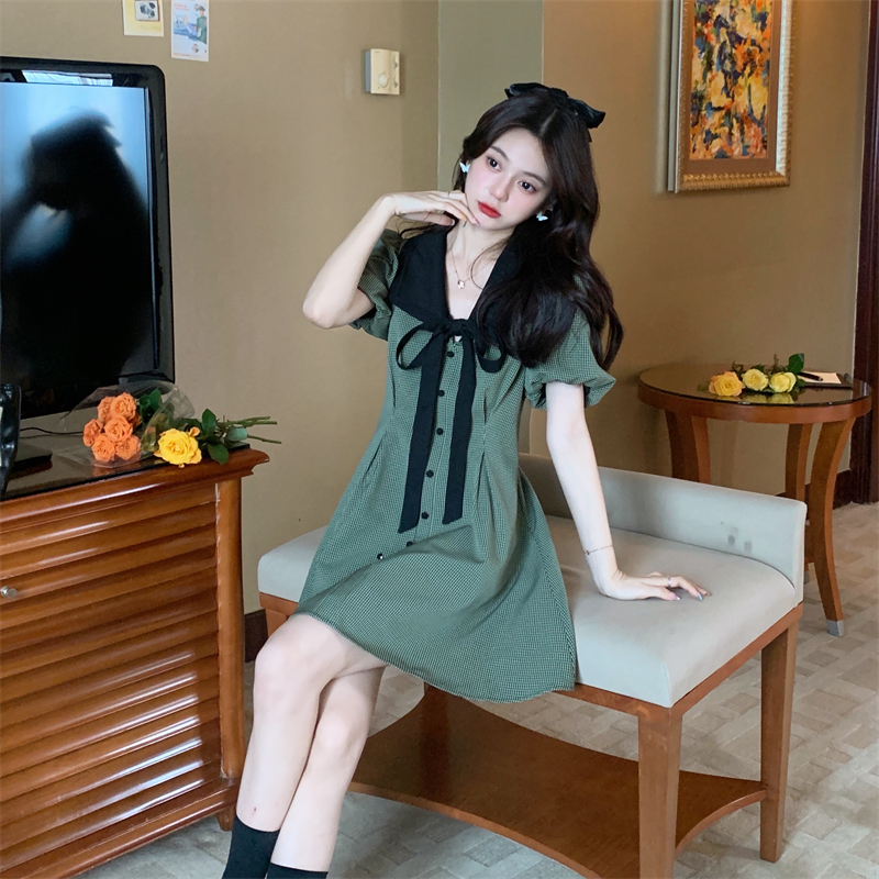 เดรสวัยรุ่น-เดรสคนอ้วนวัยรุ่น L-4XL(อก38-46 นิ้ว)