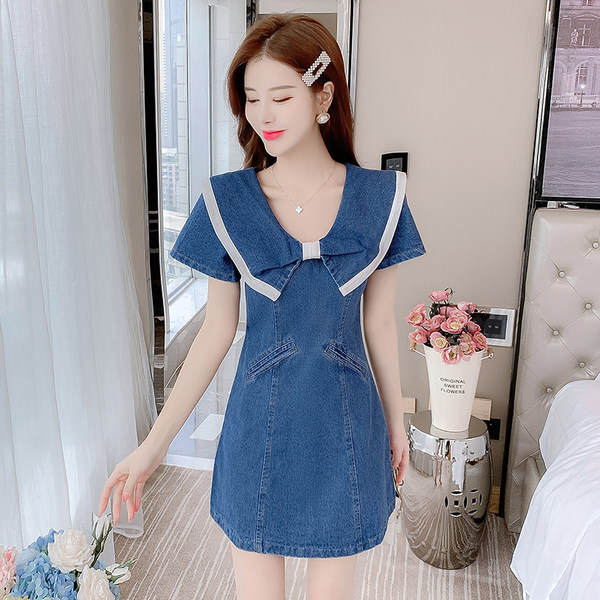 เดรสลูกไม้ เดรสชีฟองสวยๆ แขนสั้น By Meiyi women's clothing