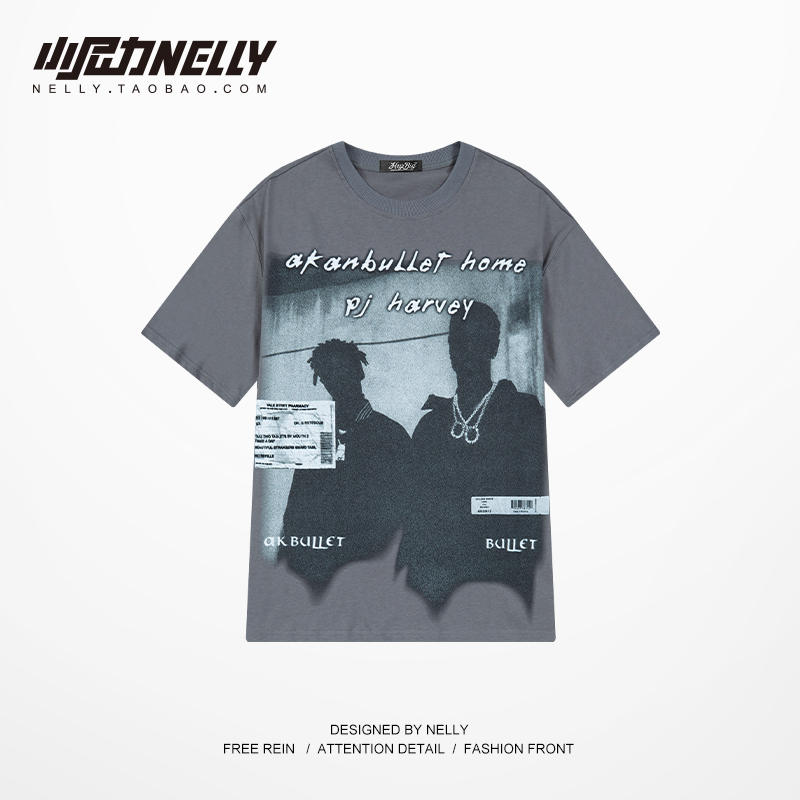 เสื้อยืดคอกลม ผู้ชาย เสื้อยืดผู้ชายเกาหลี เสื้อยืดเกาหลี แบรนด์ NELLY
