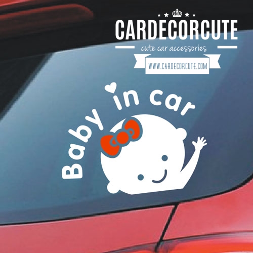 BABY IN CAR - สติกเกอร์ตกแต่งรถยนต์ Baby in car