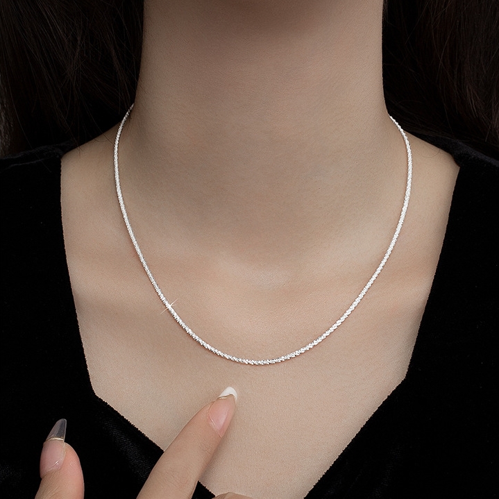สร้อยคอสั้นเงินแท้ S925 รุ่น Snowflake สร้อยคอสั้นลายเกล็ดหิมะ สร้อยคอแฟชั่น silver925