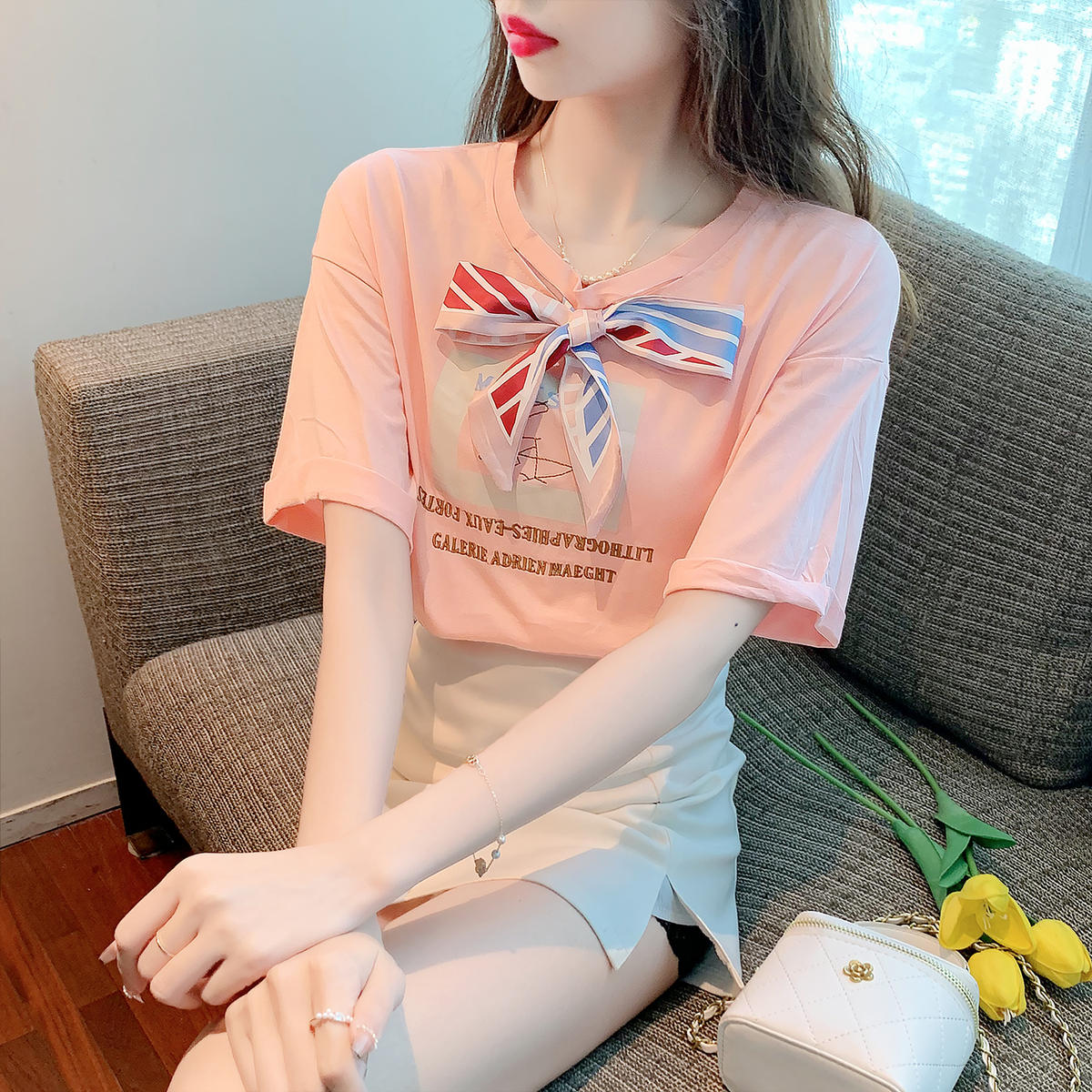 เสื้อยืดวัยรุ่นน่ารักๆ เสื้อวัยรุ่นแขนสั้น เสื้อผ้าวัยรุ่นเกาหลี แบรนด์ Wiyike