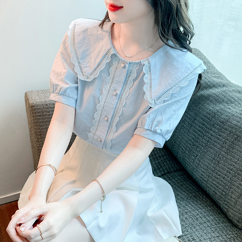 เสื้อเชิ้ตผู้หญิงใส่ทํางาน 390 บาทต่อชิ้น ฟรีค่าจัดส่ง
