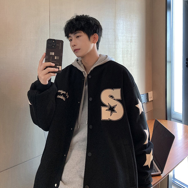 เสื้อแจ็คเก็ตเบสบอล เสื้อคลุม เสื้อแขนยาวสไตล์เกาหลี