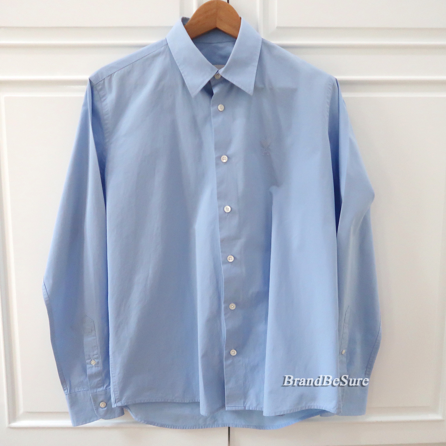 Ami Blue Cotton Ami De Coeur Long Sleeve Shirts