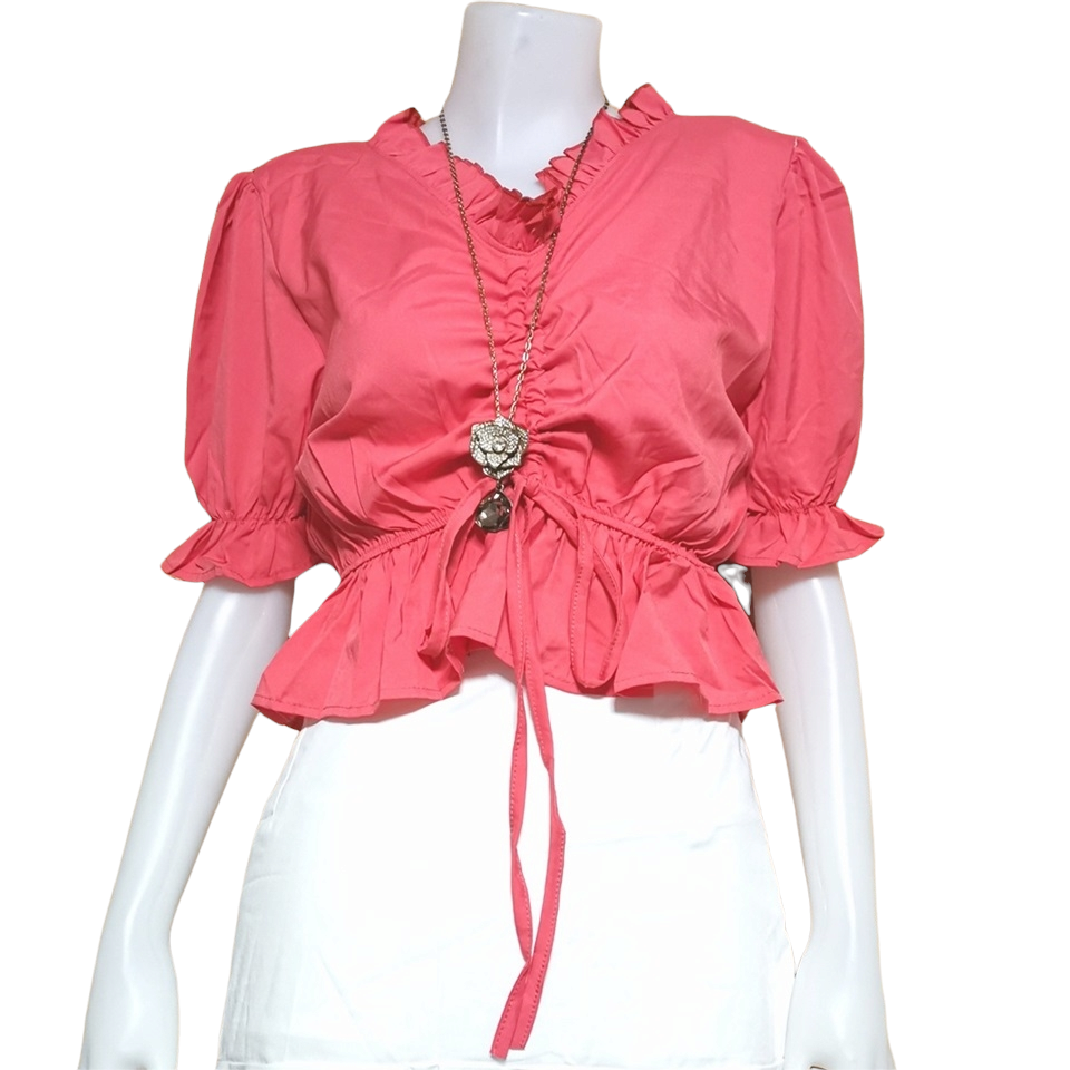 Blouse3892 รวมแบบเสื้อแฟชั่นวัยรุ่น เสื้อครอป เสื้อปาดไหล่ เสื้อสม็อค เสื้อรูดหน้า ผ้าไหมอิตาลี ผ้าชีฟอง งานแฟชั่นประตูน้ำ