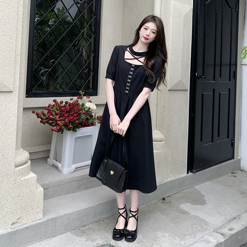 เดรสแขนสั้น มีไซส์ L-4XLอก 38-47 นิ้ว ใส่ได้ทั้งสาวหุ่นดีน่ารักจนถึงสาวอวบพลัสไซส์
