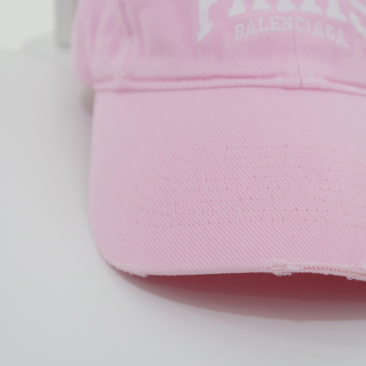 Balenciaga Pink Paris Logo Destroy Cap