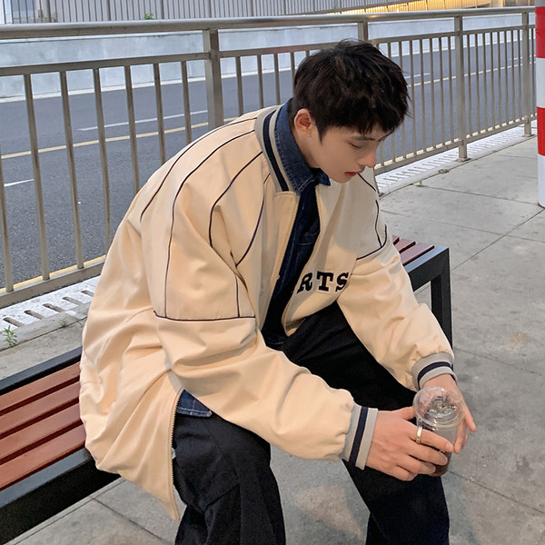 เสื้อแจ็คเก็ตเบสบอล เสื้อคลุม เสื้อแขนยาวสไตล์เกาหลี