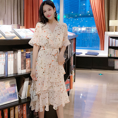 เดรสวัยรุ่น เดรสลูกไม้ชีฟอง By Meiyi women's clothing