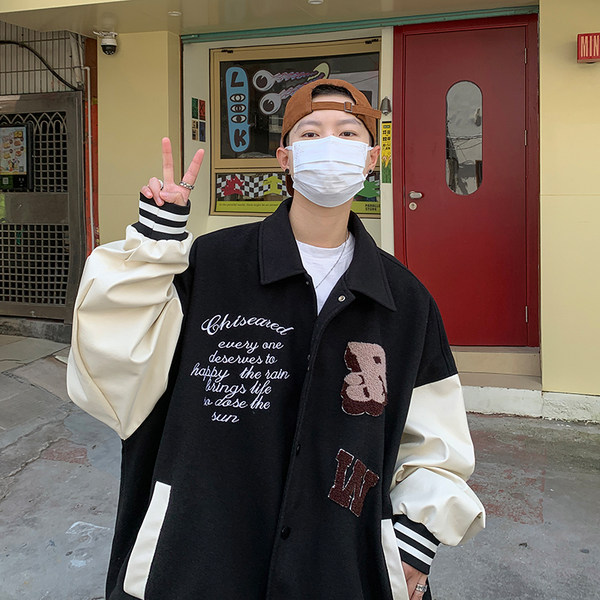 เสื้อแจ็คเก็ตเบสบอล เสื้อคลุม เสื้อแขนยาวสไตล์เกาหลี