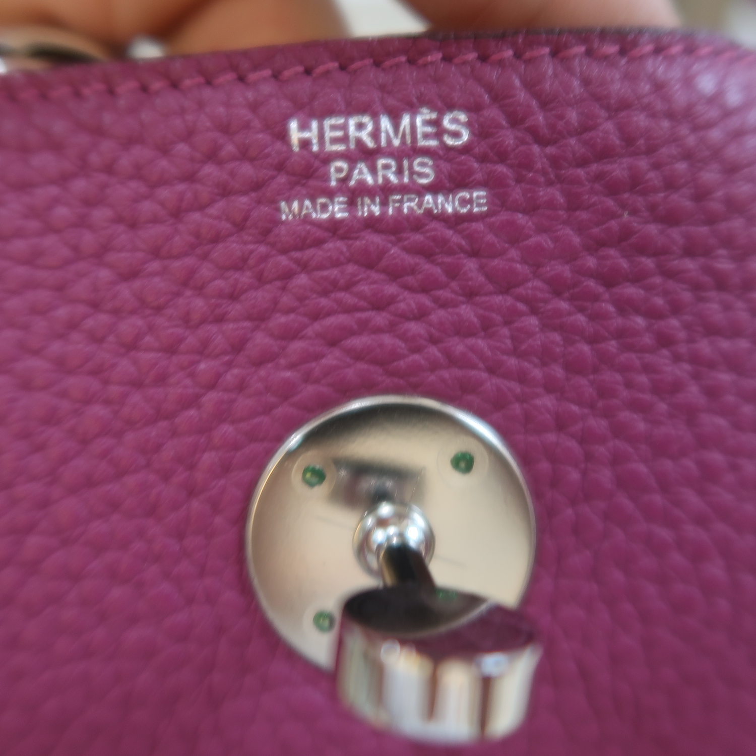 Hermes Tosca Clemence Leather Lindy 30 PHW