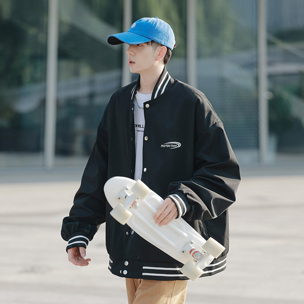 เสื้อแจ็คเก็ตเบสบอล เสื้อคลุม เสื้อแขนยาวสไตล์เกาหลี