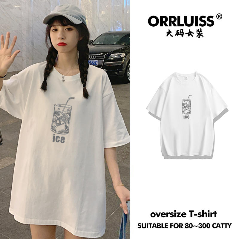 เสื้อโอเวอร์ไซส์เกาหลี เสื้อยืดพลัสไซส์ เสื้อยืดคนอ้วน เสื้อยืดโอเวอร์ไซส์ผู้หญิง