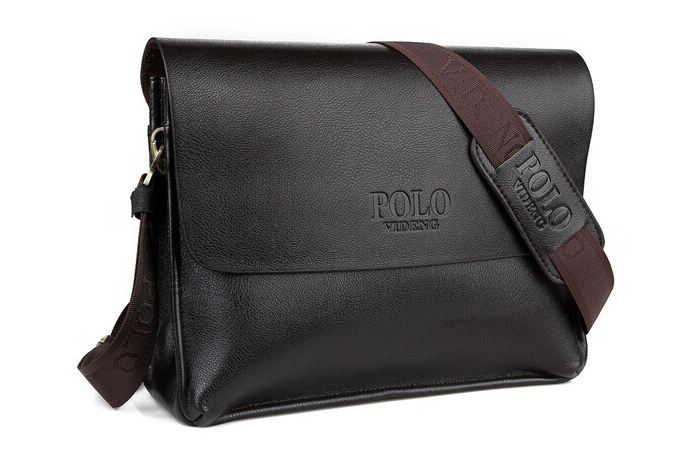 กระเป๋าสะพายข้างผู้ชาย กระเป๋าสะพาย Polo แบบ แนวนอน สีดำ และ สีน้ำตาล กระเป๋าใส่เอกสาร หนัง Pu ทนทาน กันน้ำ ใส่ ipad ได้ แบบหรู 800261