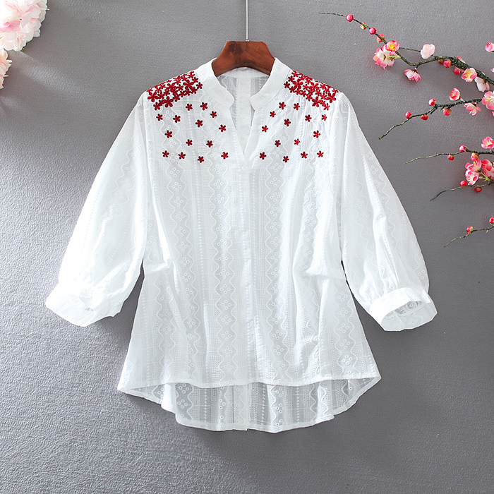 เสื้อผ้าฝ้าย เสื้อผ้าลินิน เสื้อฟรีไซส์ ปักลายสวยๆด้วยด้าย สไตล์VINTAGE มีขนาดไซส์เดียว สำหรับอก 35-40 นิ้ว