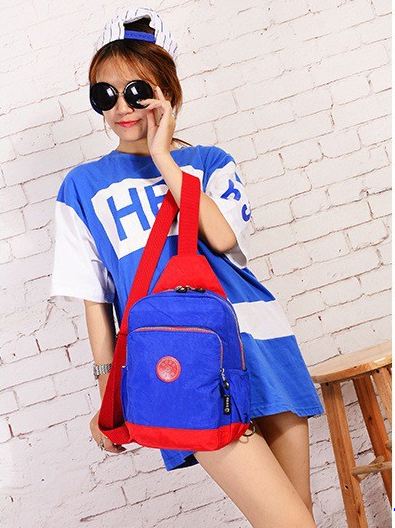 กระเป๋าเป้ กระเป๋าสะพาย กระเป๋าคาดอก ผ้าไนลอน กันน้ำ ใบใหญ่ สีสันสดใส กระเป๋าใส่ของ กระจุกกระจิก เที่ยวทะเล เที่ยวต่างประเทศ 750458