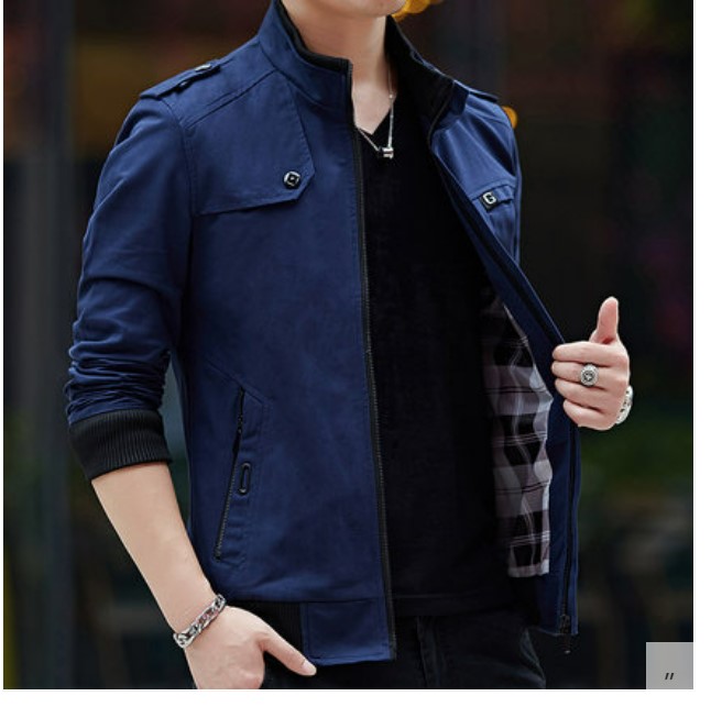 เสื้อ Jacket ผู้ชาย แบบเท่ ๆ ผ้า 2 ชั้น ใส่กันลม กันหนาว เสื้อ jacket แบบมีกระเป๋าหน้า ทรง สวย 63218