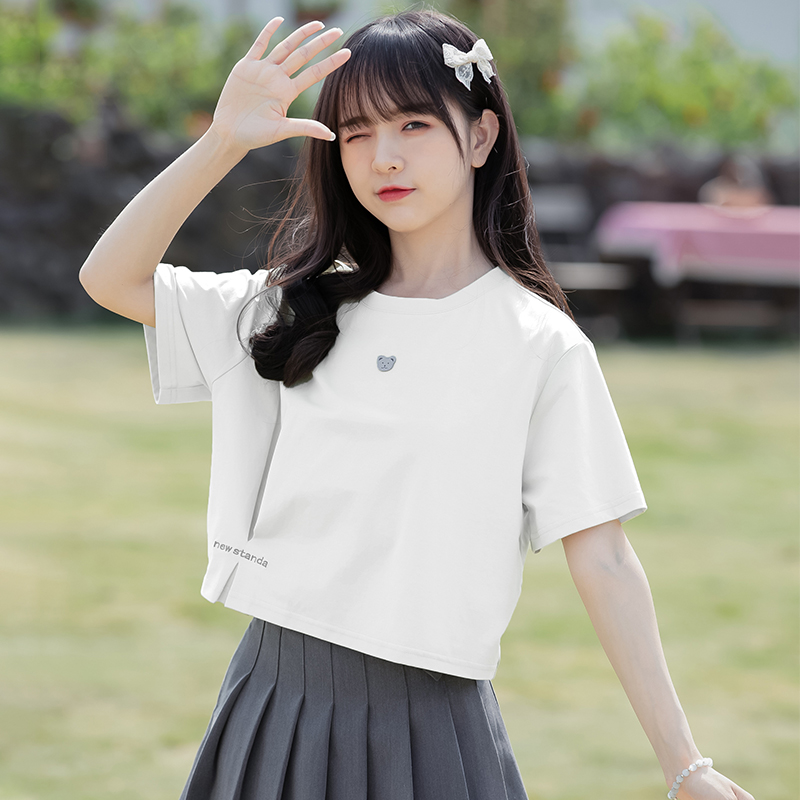 เสื้อผ้าวัยรุ่นเกาหลี เสื้อยืดวัยรุ่นผู้หญิง มีขนาด S M L XL