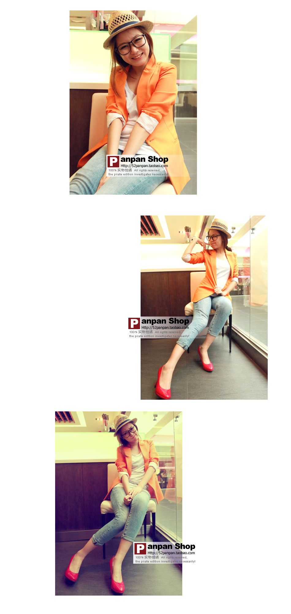 พร้อมส่ง - สีส้ม สูทเก๋ๆ ใส่ทำงาน เที่ยว ดูดีสุดๆ ส้ม