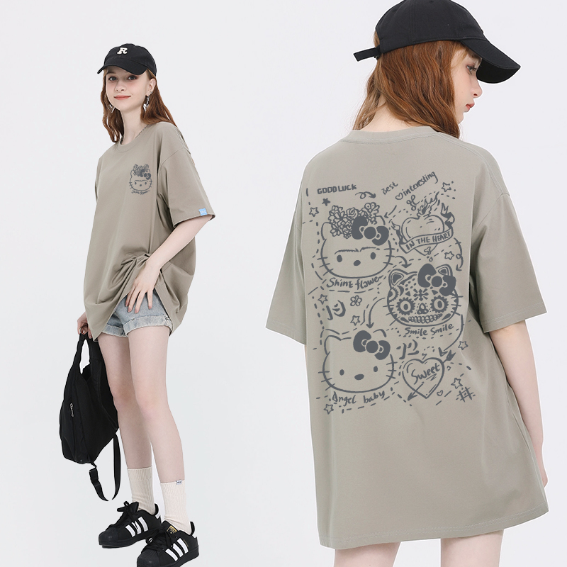 เสื้อผ้าวัยรุ่นเกาหลี เสื้อยืดวัยรุ่นผู้หญิง มีขนาด S M L XL