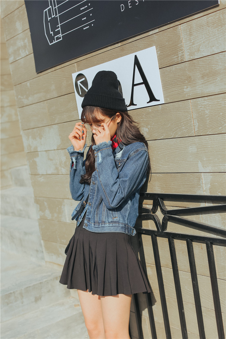 กระโปรงสั้นทรงเทนนิส ผ้าฮานาโกะ