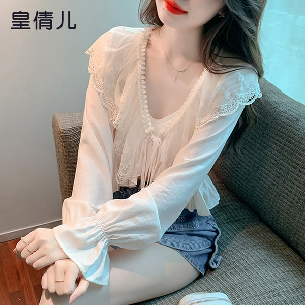 เสื้อลูกไม้ แขนสั้น
