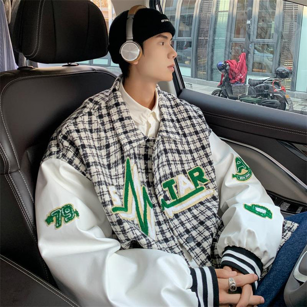 เสื้อแจ็คเก็ตเบสบอล เสื้อคลุม เสื้อแขนยาวสไตล์เกาหลี