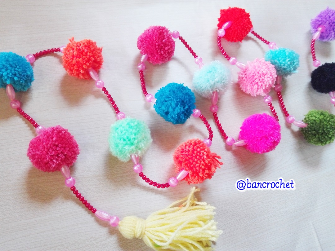 Bancrochet ม่านประตูโครเชต์ มู่ลี่ฉากกันห้อง crochet door hanging หลากสี 160 cm