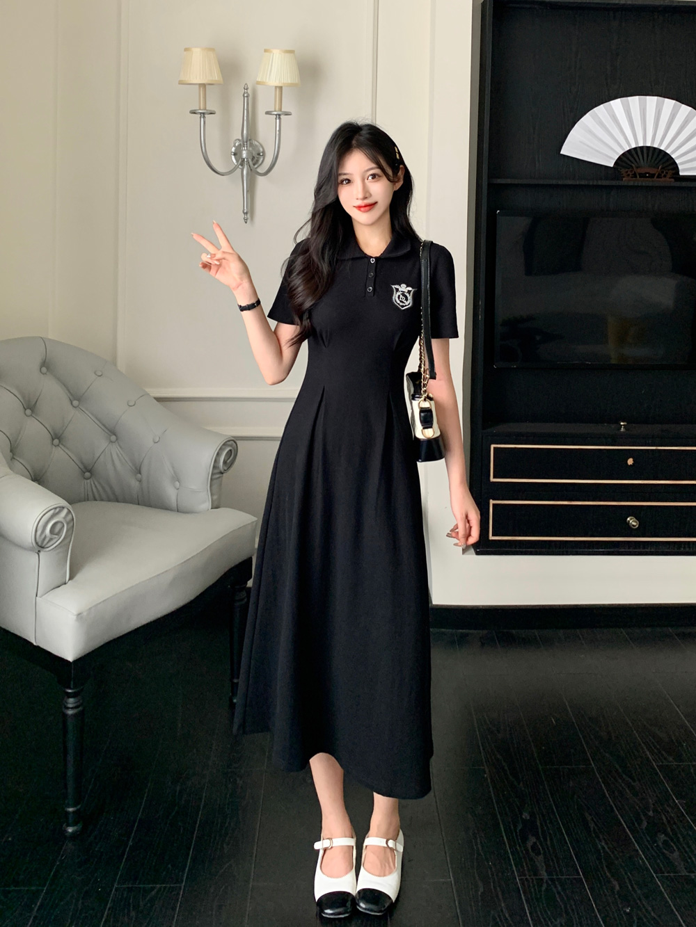 เดรสแขนสั้น มีไซส์ L-4XLอก 38-47 นิ้ว ใส่ได้ทั้งสาวหุ่นดีน่ารักจนถึงสาวอวบพลัสไซส์ จัดส่งฟรี! ทักแชทสั่งซื้อ