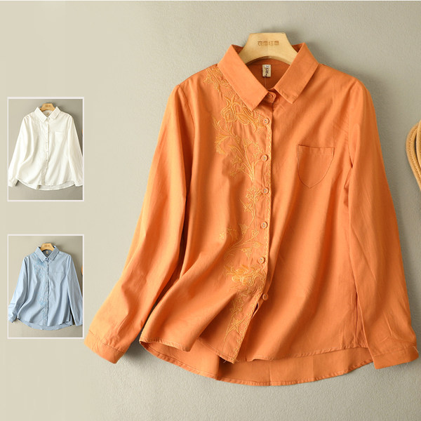 เสื้อลินิน เสื้อผ้าฝ้ายลินิน เสื้อเชิ้ตผ้าลินิน