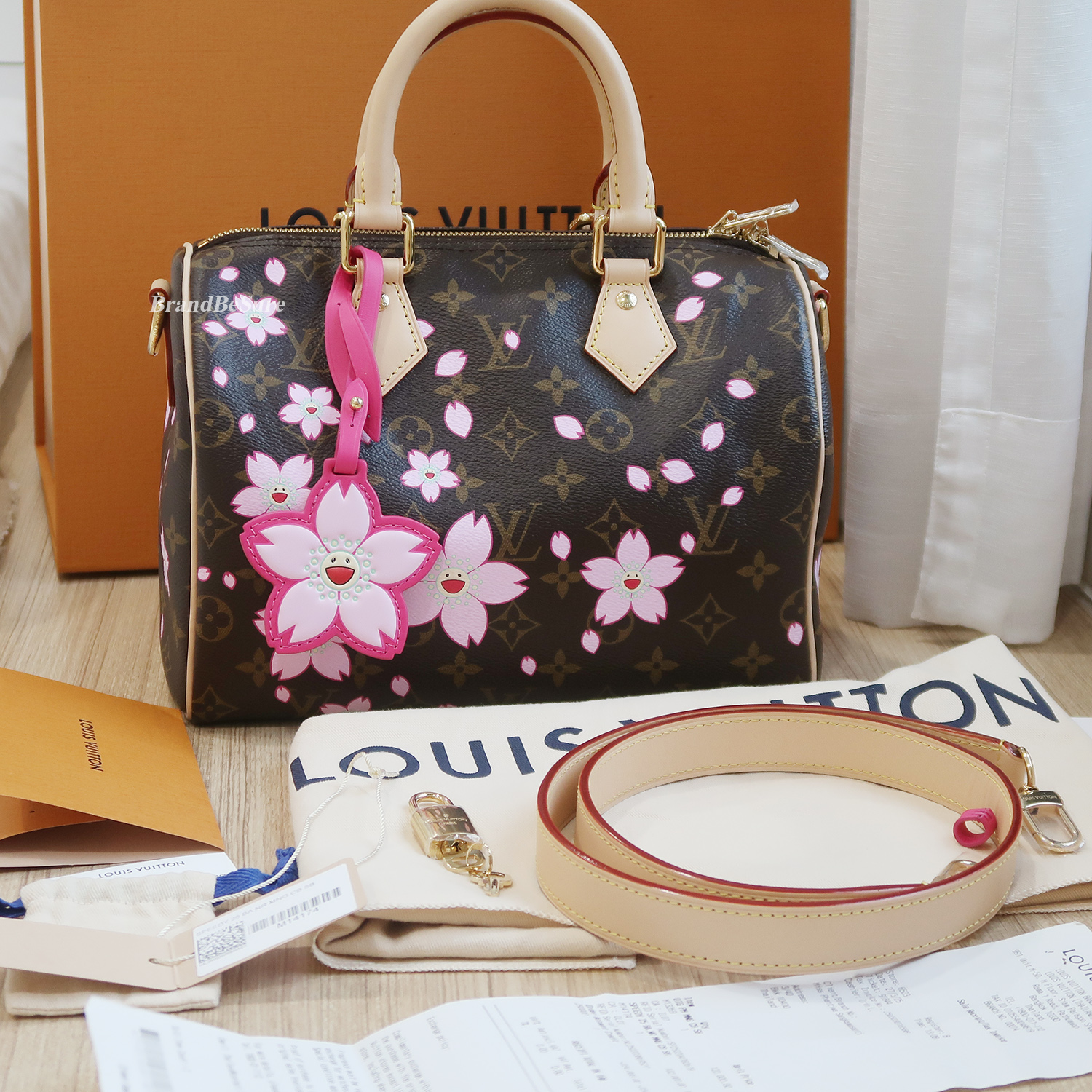 LV X Murakami Monogram Cherry Blossom Speedy 25 Bandouliere (พารากอน 2 เดือน)