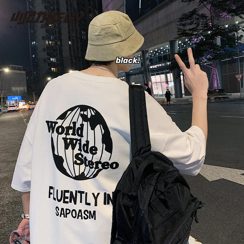 เสื้อยืดคอกลม ผู้ชาย เสื้อยืดผู้ชายเกาหลี เสื้อยืดเกาหลี แบรนด์ NELLY