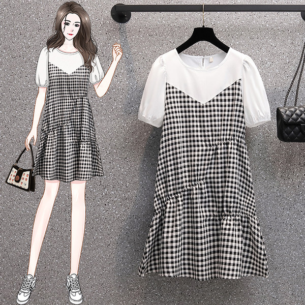 เดรสคนอ้วน เดรสสาวอวบ ชุดเดรสคนอ้วนวัยรุ่น BY PLUS SIZE Girl