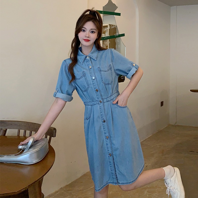เดรสแขนสั้น มีไซส์ L-4XLอก 38-47 นิ้ว ใส่ได้ทั้งสาวหุ่นดีน่ารักจนถึงสาวอวบพลัสไซส์ จัดส่งฟรี! ทักแชทสั่งซื้อ