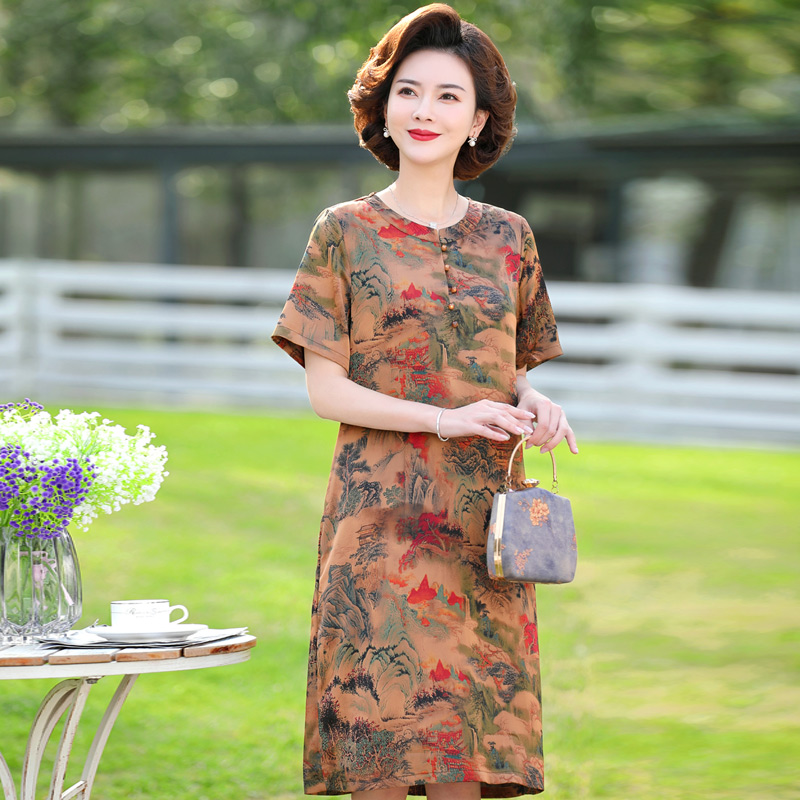 เดรสวัยผู้ใหญ่40-60ปี เดรสคุณแม่ ชุดเดรสทำงานวัยผู้ใหญ่ แบรนด์ MAMA DRESS